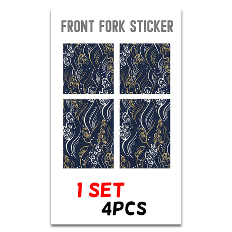 MX Drit Bike Front Fork Wrap Sticker Protection For Honda Yamaha Kawaski Suzuki [TT10 Japanese Wave] - StickerBao Wheel Sticker Store