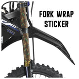 MX Drit Bike Front Fork Wrap Sticker Protection For Honda Yamaha Kawaski Suzuki [TT11 Camouflage] - StickerBao Wheel Sticker Store