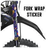 MX Drit Bike Front Fork Wrap Sticker Protection For Honda Yamaha Kawaski Suzuki [TT13 Flower] - StickerBao Wheel Sticker Store