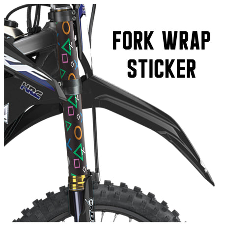 MX Drit Bike Front Fork Wrap Sticker Protection For Honda Yamaha Kawaski Suzuki [TT14 Gamepad] - StickerBao Wheel Sticker Store