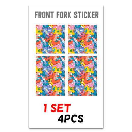MX Drit Bike Front Fork Wrap Sticker Protection For Honda Yamaha Kawaski Suzuki [TT16 Doodle] - StickerBao Wheel Sticker Store