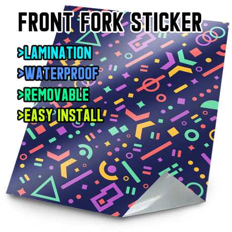 MX Drit Bike Front Fork Wrap Sticker Protection For Honda Yamaha Kawaski Suzuki [TT17 Geometric] - StickerBao Wheel Sticker Store