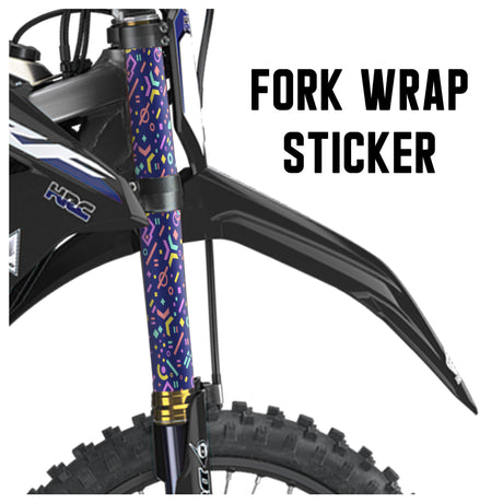 MX Drit Bike Front Fork Wrap Sticker Protection For Honda Yamaha Kawaski Suzuki [TT17 Geometric] - StickerBao Wheel Sticker Store