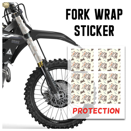 MX Drit Bike Front Fork Wrap Sticker Protection For Honda Yamaha Kawaski Suzuki [TT18 Cat] - StickerBao Wheel Sticker Store