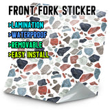 MX Drit Bike Front Fork Wrap Sticker Protection For Honda Yamaha Kawaski Suzuki [TT19 Stone] - StickerBao Wheel Sticker Store