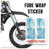 MX Drit Bike Front Fork Wrap Sticker Protection For Honda Yamaha Kawaski Suzuki [TT21 Sea] - StickerBao Wheel Sticker Store