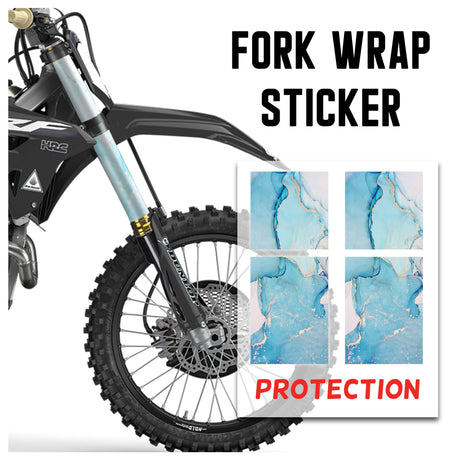 MX Drit Bike Front Fork Wrap Sticker Protection For Honda Yamaha Kawaski Suzuki [TT21 Sea] - StickerBao Wheel Sticker Store