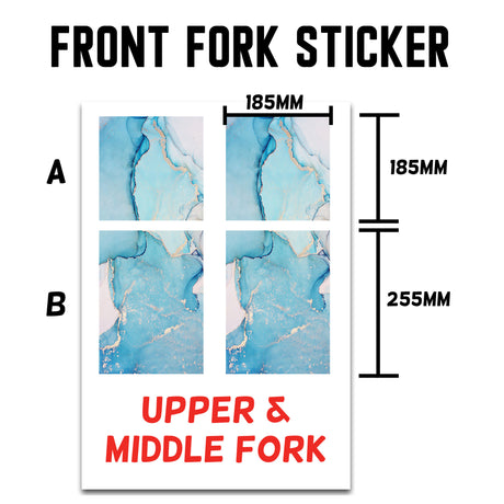 MX Drit Bike Front Fork Wrap Sticker Protection For Honda Yamaha Kawaski Suzuki [TT21 Sea] - StickerBao Wheel Sticker Store