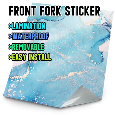 MX Drit Bike Front Fork Wrap Sticker Protection For Honda Yamaha Kawaski Suzuki [TT21 Sea] - StickerBao Wheel Sticker Store