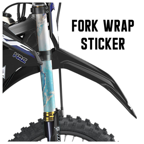 MX Drit Bike Front Fork Wrap Sticker Protection For Honda Yamaha Kawaski Suzuki [TT22 Marble] - StickerBao Wheel Sticker Store