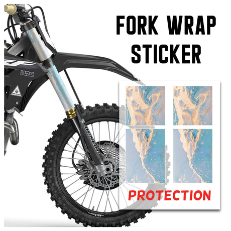 MX Drit Bike Front Fork Wrap Sticker Protection For Honda Yamaha Kawaski Suzuki [TT23 Marmo] - StickerBao Wheel Sticker Store