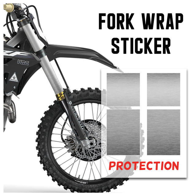 MX Drit Bike Front Fork Wrap Sticker Protection For Honda Yamaha Kawaski Suzuki [TT24 Gray Grain] - StickerBao Wheel Sticker Store