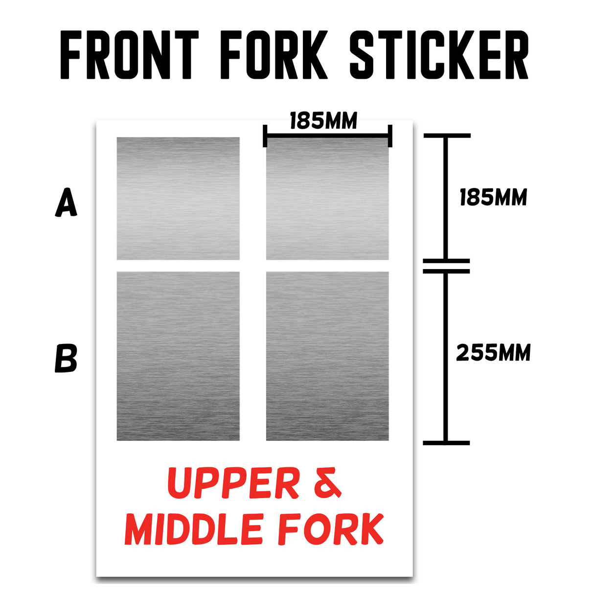 MX Drit Bike Front Fork Wrap Sticker Protection For Honda Yamaha Kawaski Suzuki [TT24 Gray Grain] - StickerBao Wheel Sticker Store