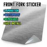 MX Drit Bike Front Fork Wrap Sticker Protection For Honda Yamaha Kawaski Suzuki [TT24 Gray Grain] - StickerBao Wheel Sticker Store