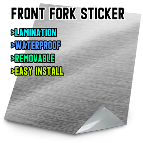MX Drit Bike Front Fork Wrap Sticker Protection For Honda Yamaha Kawaski Suzuki [TT24 Gray Grain] - StickerBao Wheel Sticker Store