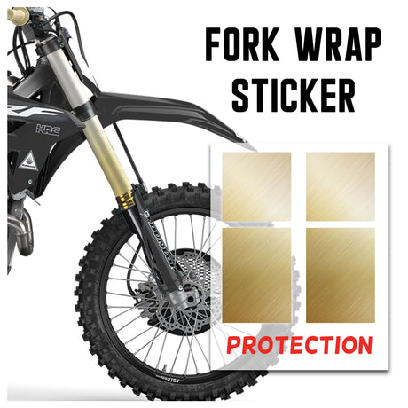 MX Drit Bike Front Fork Wrap Sticker Protection For Honda Yamaha Kawaski Suzuki [TT25 Metallic] - StickerBao Wheel Sticker Store