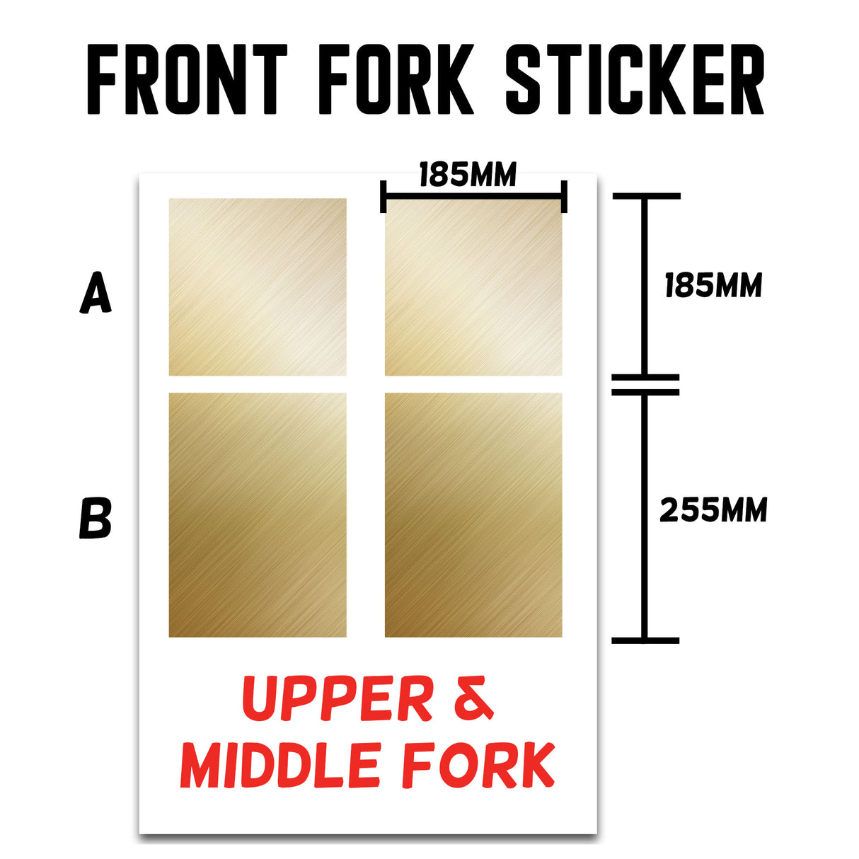MX Drit Bike Front Fork Wrap Sticker Protection For Honda Yamaha Kawaski Suzuki [TT25 Metallic] - StickerBao Wheel Sticker Store