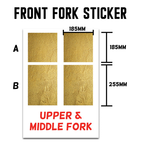 MX Drit Bike Front Fork Wrap Sticker Protection For Honda Yamaha Kawaski Suzuki [TT26 Gold Metal] - StickerBao Wheel Sticker Store