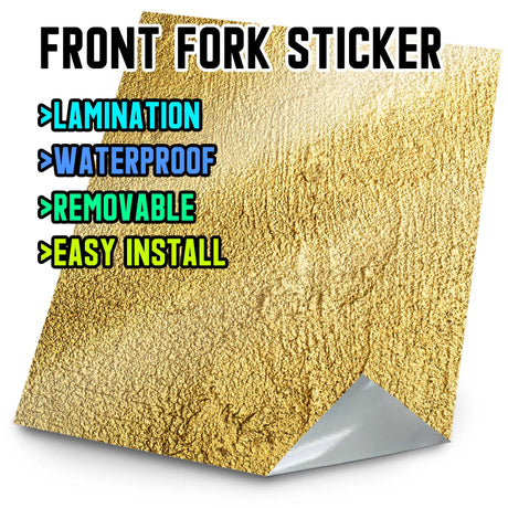MX Drit Bike Front Fork Wrap Sticker Protection For Honda Yamaha Kawaski Suzuki [TT26 Gold Metal] - StickerBao Wheel Sticker Store