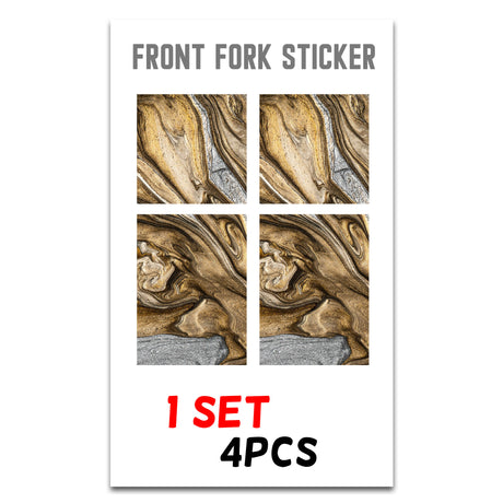 MX Drit Bike Front Fork Wrap Sticker Protection For Honda Yamaha Kawaski Suzuki [TT27 Liquid Gold] - StickerBao Wheel Sticker Store