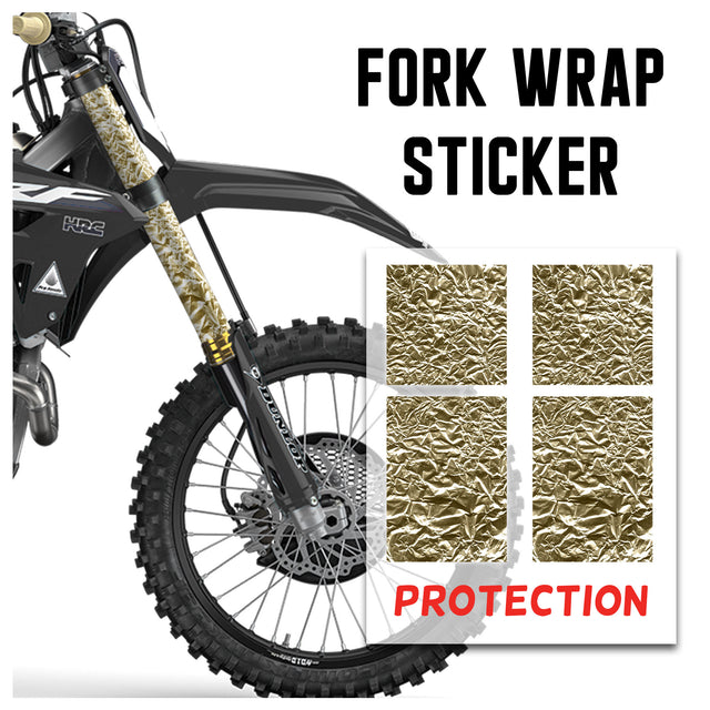 MX Drit Bike Front Fork Wrap Sticker Protection For Honda Yamaha Kawaski Suzuki [TT28 Metal Foil] - StickerBao Wheel Sticker Store