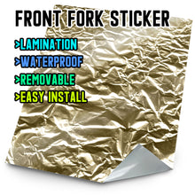 Load image into Gallery viewer, MX Drit Bike Front Fork Wrap Sticker Protection For Honda Yamaha Kawaski Suzuki [TT28 Metal Foil] - StickerBao Wheel Sticker Store
