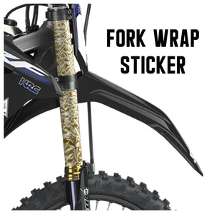 MX Drit Bike Front Fork Wrap Sticker Protection For Honda Yamaha Kawaski Suzuki [TT28 Metal Foil] - StickerBao Wheel Sticker Store