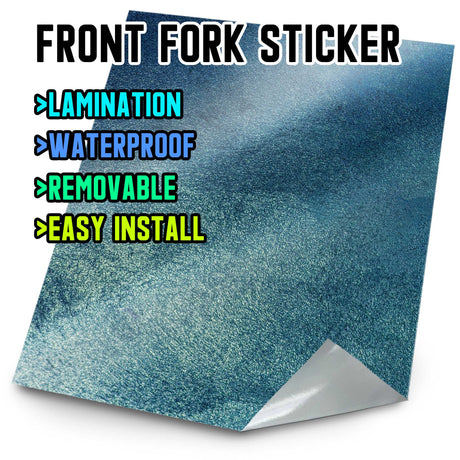 MX Drit Bike Front Fork Wrap Sticker Protection For Honda Yamaha Kawaski Suzuki [TT29 Gradient Blue] - StickerBao Wheel Sticker Store