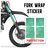 MX Drit Bike Front Fork Wrap Sticker Protection For Honda Yamaha Kawaski Suzuki [TT30 Japanese Wave Green] - StickerBao Wheel Sticker Store