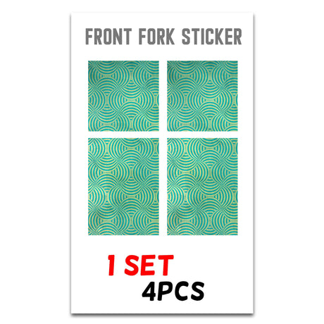 MX Drit Bike Front Fork Wrap Sticker Protection For Honda Yamaha Kawaski Suzuki [TT30 Japanese Wave Green] - StickerBao Wheel Sticker Store