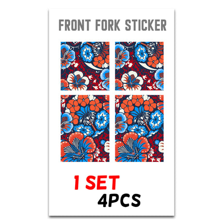 MX Drit Bike Front Fork Wrap Sticker Protection For Honda Yamaha Kawaski Suzuki [TT32 Floral] - StickerBao Wheel Sticker Store