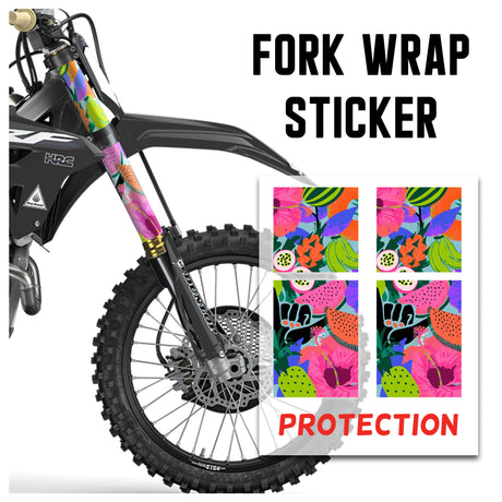 MX Drit Bike Front Fork Wrap Sticker Protection For Honda Yamaha Kawaski Suzuki [TT33 Fruit] - StickerBao Wheel Sticker Store