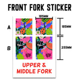 MX Drit Bike Front Fork Wrap Sticker Protection For Honda Yamaha Kawaski Suzuki [TT33 Fruit] - StickerBao Wheel Sticker Store