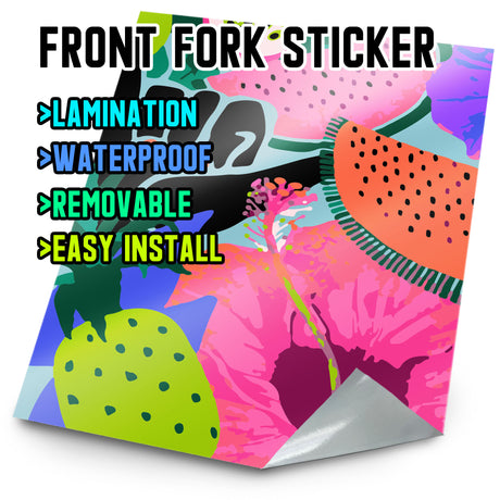MX Drit Bike Front Fork Wrap Sticker Protection For Honda Yamaha Kawaski Suzuki [TT33 Fruit] - StickerBao Wheel Sticker Store