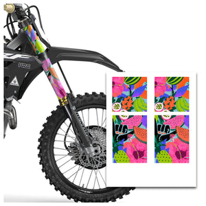MX Drit Bike Front Fork Wrap Sticker Protection For Honda Yamaha Kawaski Suzuki [TT33 Fruit] - StickerBao Wheel Sticker Store