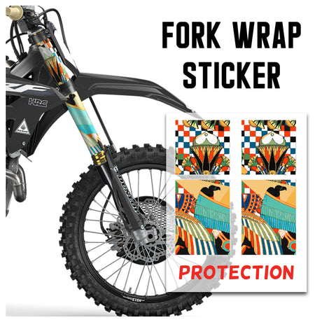 MX Drit Bike Front Fork Wrap Sticker Protection For Honda Yamaha Kawaski Suzuki [TT34 Rural] - StickerBao Wheel Sticker Store