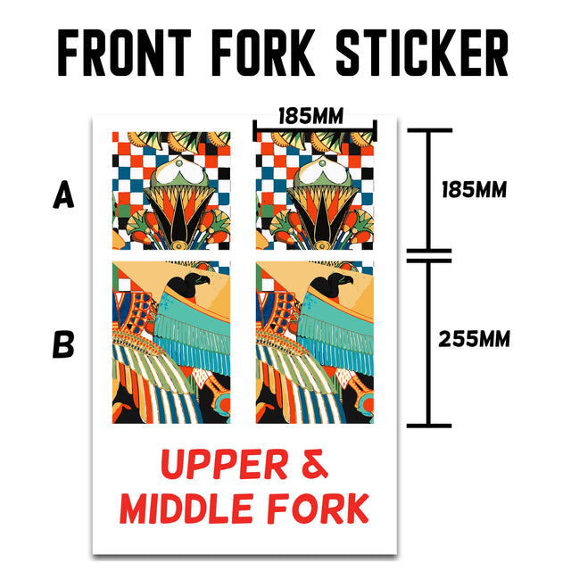 MX Drit Bike Front Fork Wrap Sticker Protection For Honda Yamaha Kawaski Suzuki [TT34 Rural] - StickerBao Wheel Sticker Store