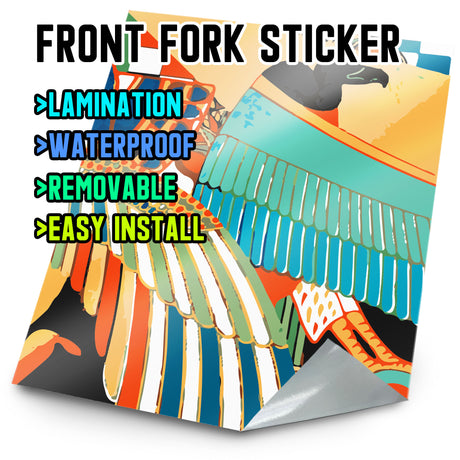 MX Drit Bike Front Fork Wrap Sticker Protection For Honda Yamaha Kawaski Suzuki [TT34 Rural] - StickerBao Wheel Sticker Store