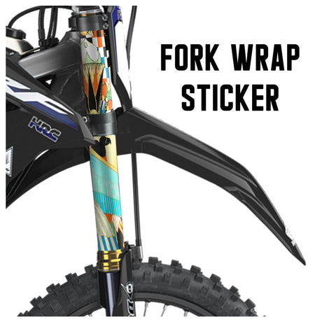 MX Drit Bike Front Fork Wrap Sticker Protection For Honda Yamaha Kawaski Suzuki [TT34 Rural] - StickerBao Wheel Sticker Store