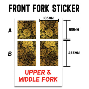 MX Drit Bike Front Fork Wrap Sticker Protection For Honda Yamaha Kawaski Suzuki [TT37 Thai Art] - StickerBao Wheel Sticker Store