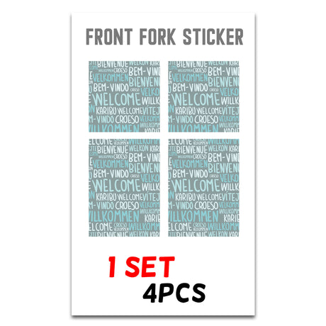 MX Drit Bike Front Fork Wrap Sticker Protection For Honda Yamaha Kawaski Suzuki [TT38 Welcome Text] - StickerBao Wheel Sticker Store