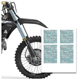 MX Drit Bike Front Fork Wrap Sticker Protection For Honda Yamaha Kawaski Suzuki [TT38 Welcome Text] - StickerBao Wheel Sticker Store