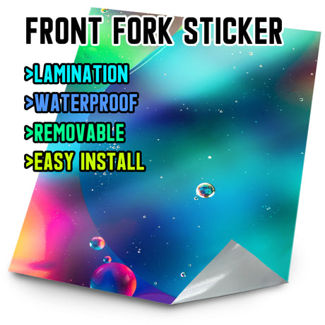 MX Drit Bike Front Fork Wrap Sticker Protection For Honda Yamaha Kawaski Suzuki [TT39 Fluid] - StickerBao Wheel Sticker Store