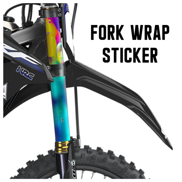 MX Drit Bike Front Fork Wrap Sticker Protection For Honda Yamaha Kawaski Suzuki [TT39 Fluid] - StickerBao Wheel Sticker Store