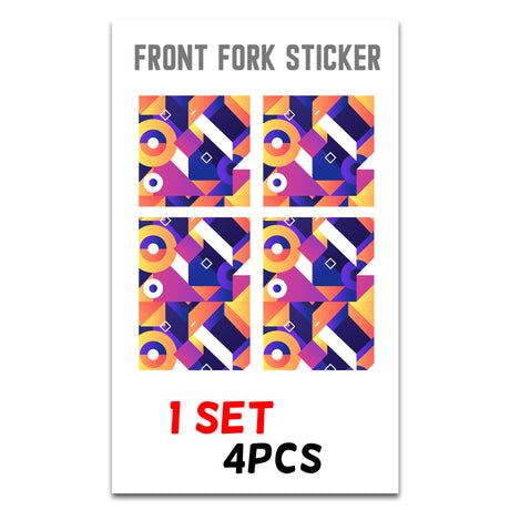 MX Drit Bike Front Fork Wrap Sticker Protection For Honda Yamaha Kawaski Suzuki [TT41 Abstract Colorful] - StickerBao Wheel Sticker Store