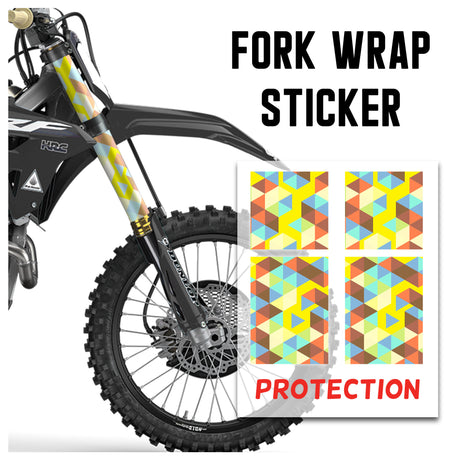 MX Drit Bike Front Fork Wrap Sticker Protection For Honda Yamaha Kawaski Suzuki [TT42 Illustration] - StickerBao Wheel Sticker Store