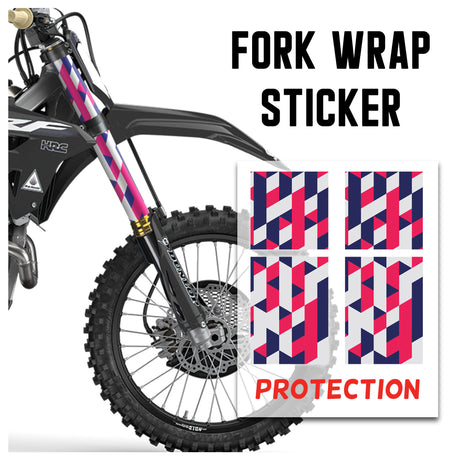 MX Drit Bike Front Fork Wrap Sticker Protection For Honda Yamaha Kawaski Suzuki [TT44 Trapezoidal] - StickerBao Wheel Sticker Store