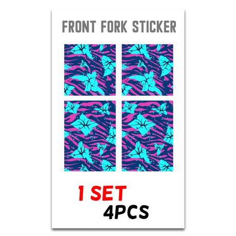 MX Drit Bike Front Fork Wrap Sticker Protection For Honda Yamaha Kawaski Suzuki [TT45 Bloom] - StickerBao Wheel Sticker Store
