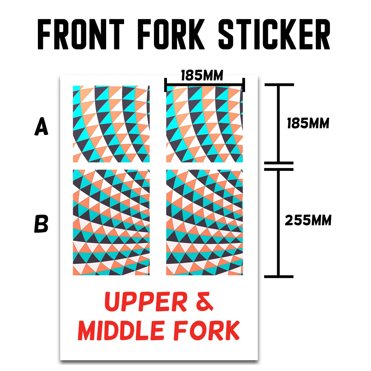MX Drit Bike Front Fork Wrap Sticker Protection For Honda Yamaha Kawaski Suzuki [TT46 Swirl] - StickerBao Wheel Sticker Store