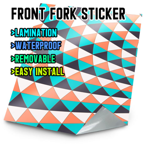 MX Drit Bike Front Fork Wrap Sticker Protection For Honda Yamaha Kawaski Suzuki [TT46 Swirl] - StickerBao Wheel Sticker Store